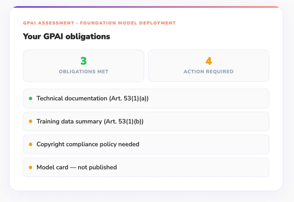 GPAI obligation